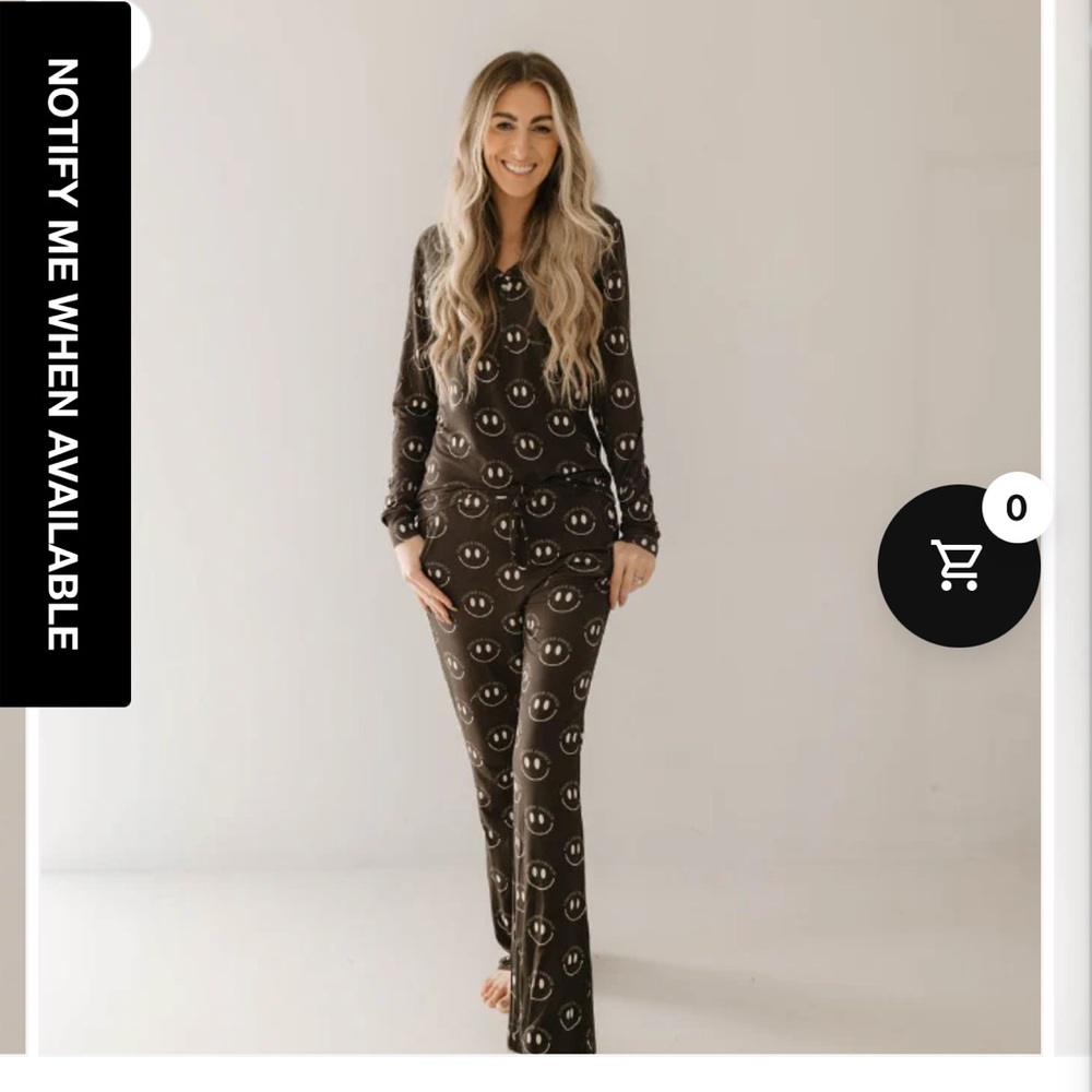 BNWOT forever French smiley bamboo Pajamas